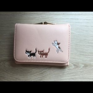 New Cute cats pink wallet/clutch